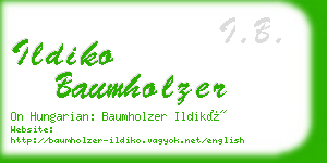 ildiko baumholzer business card